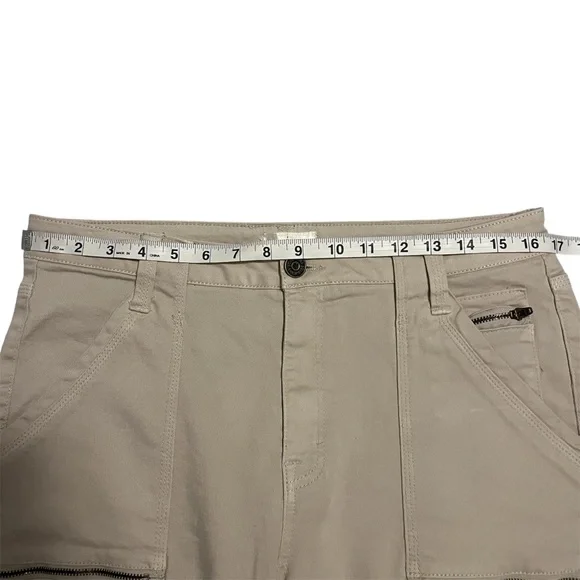 Joie High Rise Park Skinny Women's Cream Zippered Jeans in Peyote Premium Denim - Picture 9 of 13